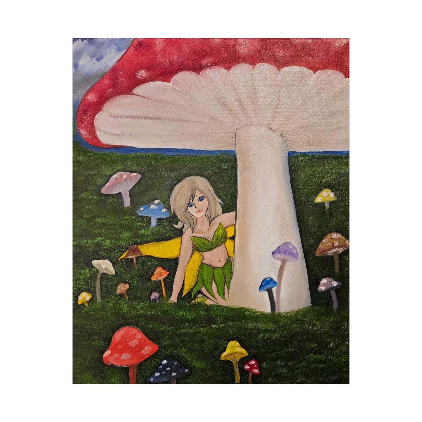 Whimsical Fairy Mushroom Matte Vertical Poster - Enchanting Artwork for Home Decor