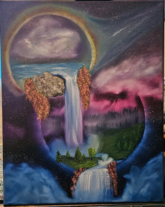 #13 Water Warp 16x20 oil painting.